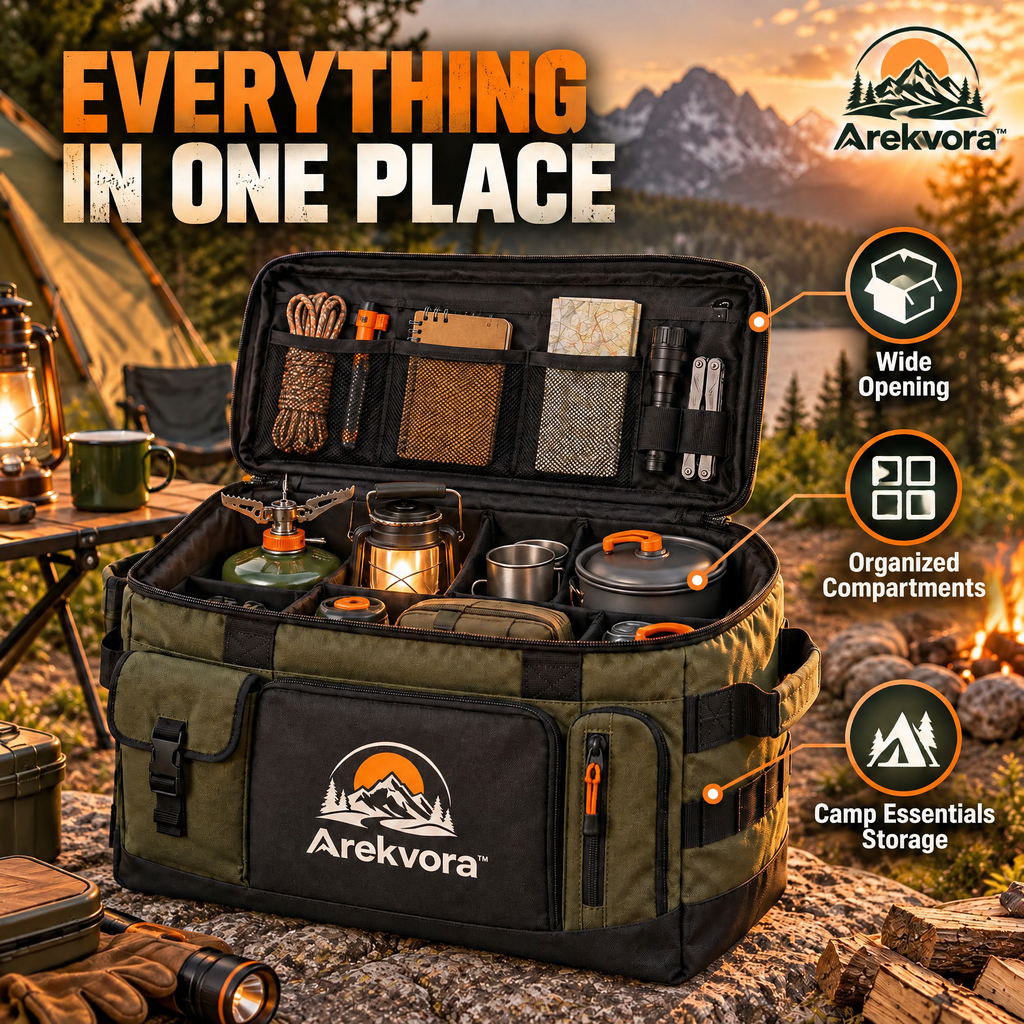 Arekvora™ Outdoor Gear Storage Bag for Camping Organization