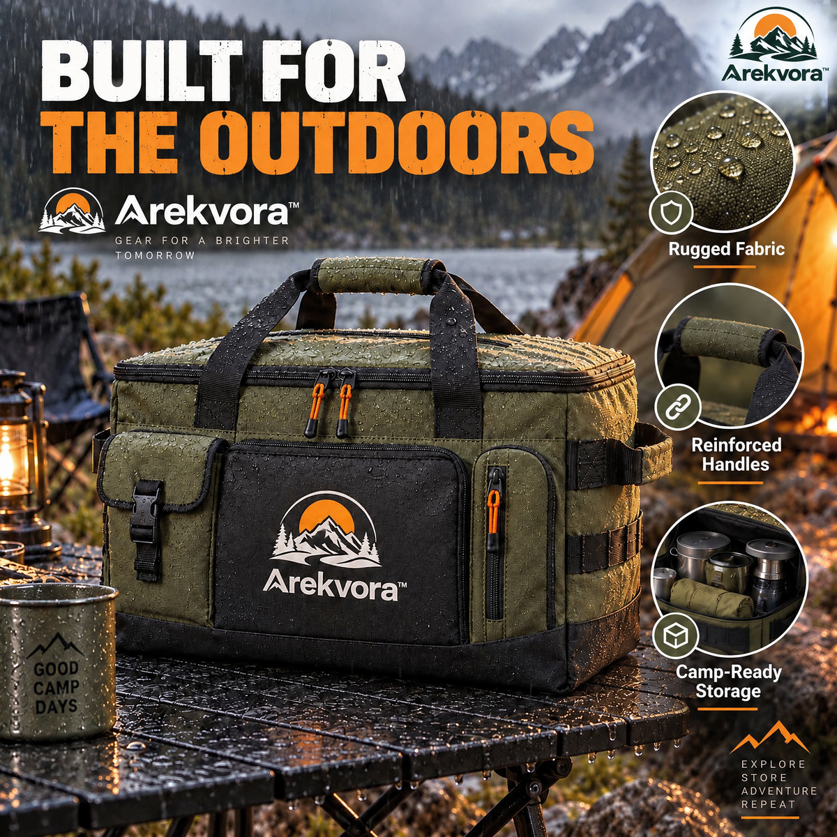 Arekvora™ Outdoor Gear Storage Bag for Camping Organization