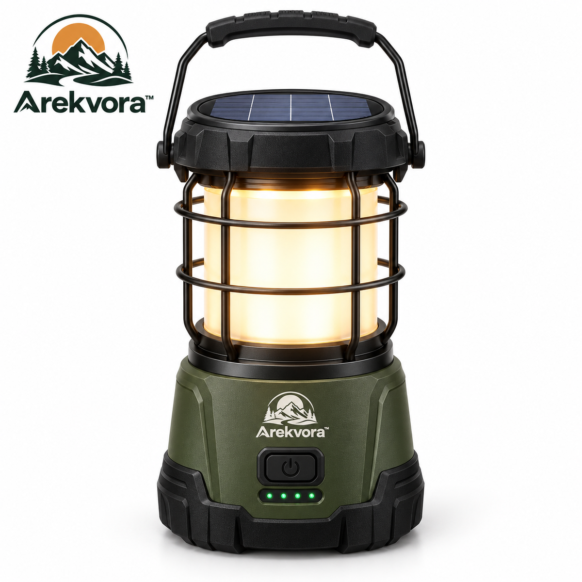 Arekvora™ Solar Camping Lantern with Portable Outdoor Lighting