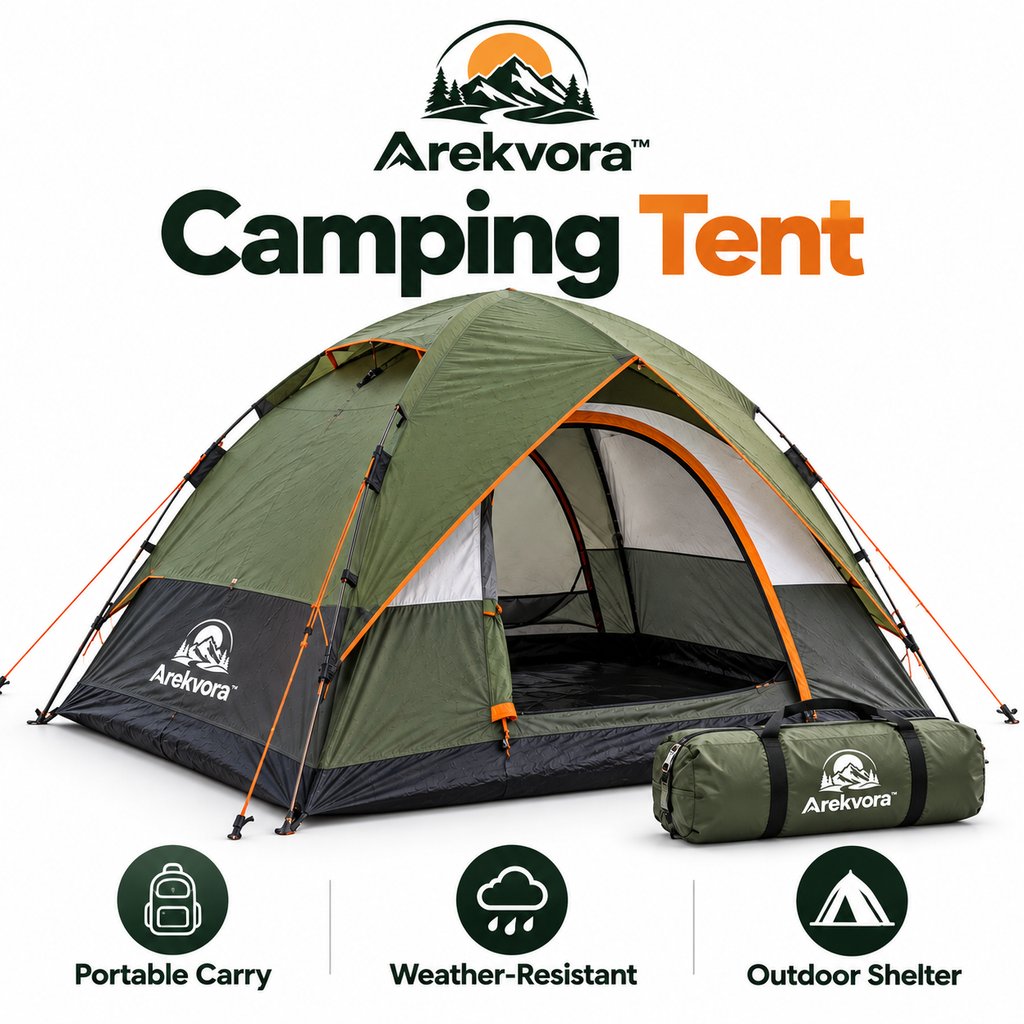 Arekvora™ Waterproof Camping Tent with Portable Double Layer Outdoor Design