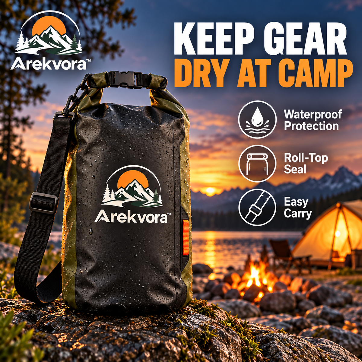 Arekvora™ Waterproof Dry Bag for Camping and Outdoor Travel