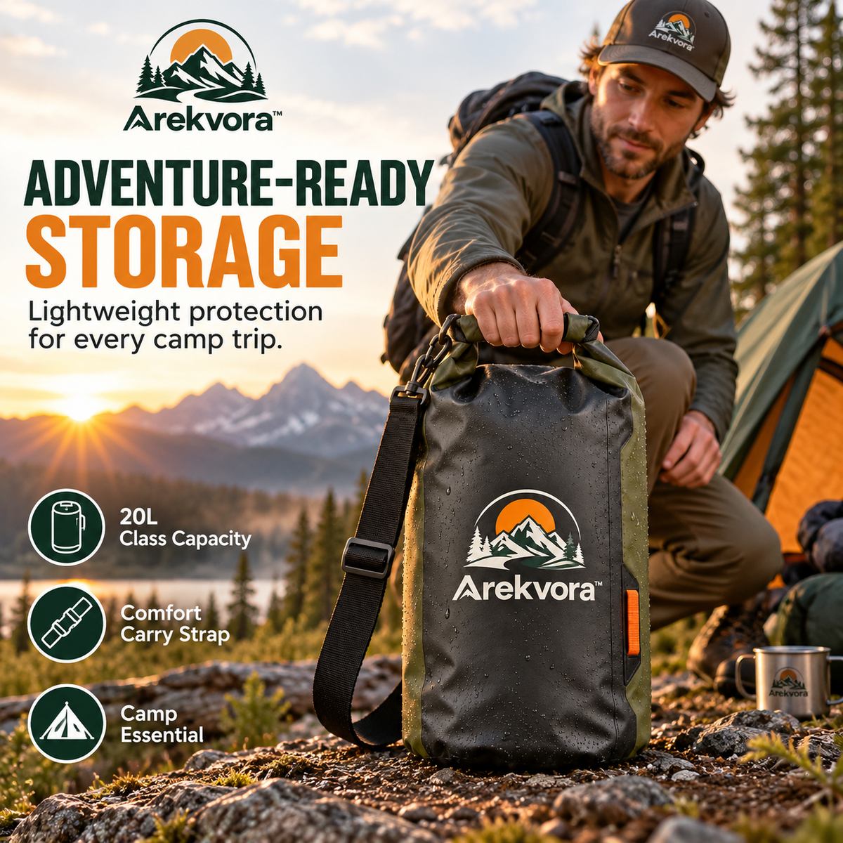 Arekvora™ Waterproof Dry Bag for Camping and Outdoor Travel