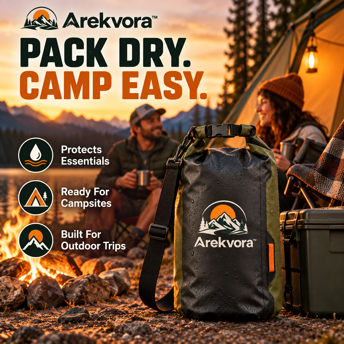 Arekvora™ Waterproof Dry Bag for Camping and Outdoor Travel