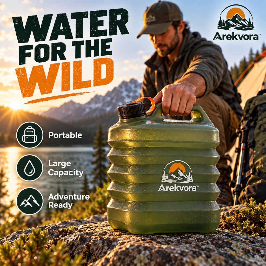 Arekvora™ Collapsible Water Container for Camping and Outdoor Use