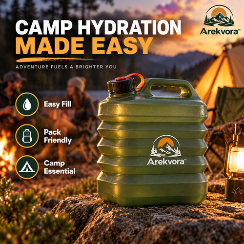 Arekvora™ Collapsible Water Container for Camping and Outdoor Use