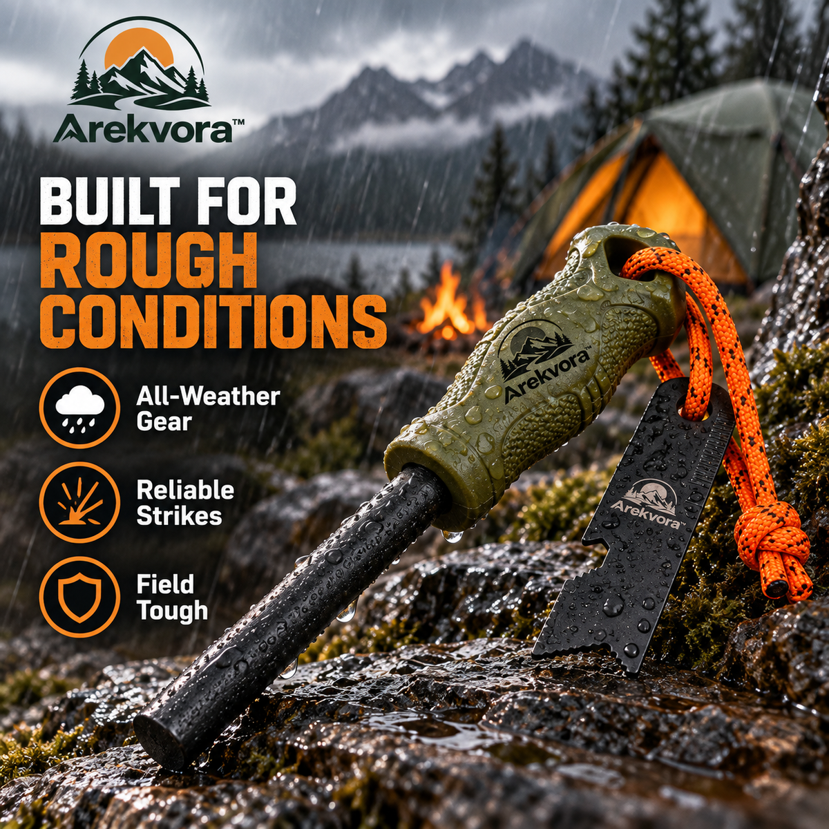 Arekvora™ Windproof Fire Starter Tool for Camping Adventures