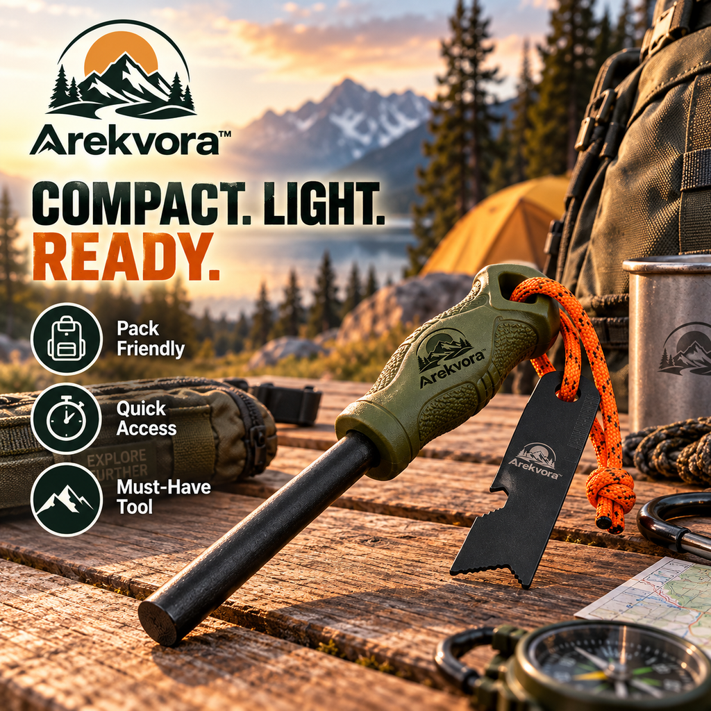 Arekvora™ Windproof Fire Starter Tool for Camping Adventures