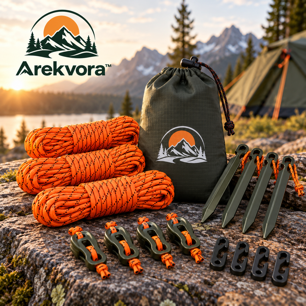 Arekvora™ Multi Purpose Camping Rope Set for Outdoor Use
