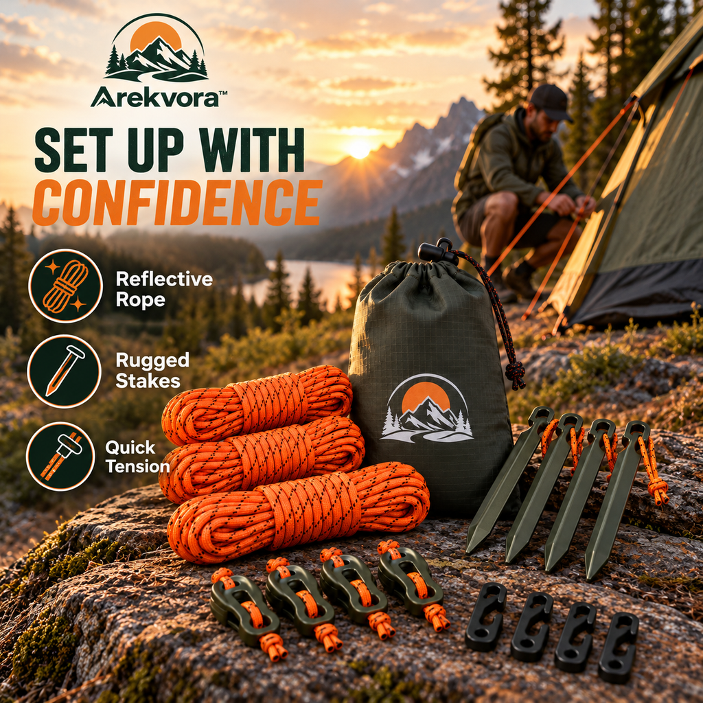 Arekvora™ Multi Purpose Camping Rope Set for Outdoor Use
