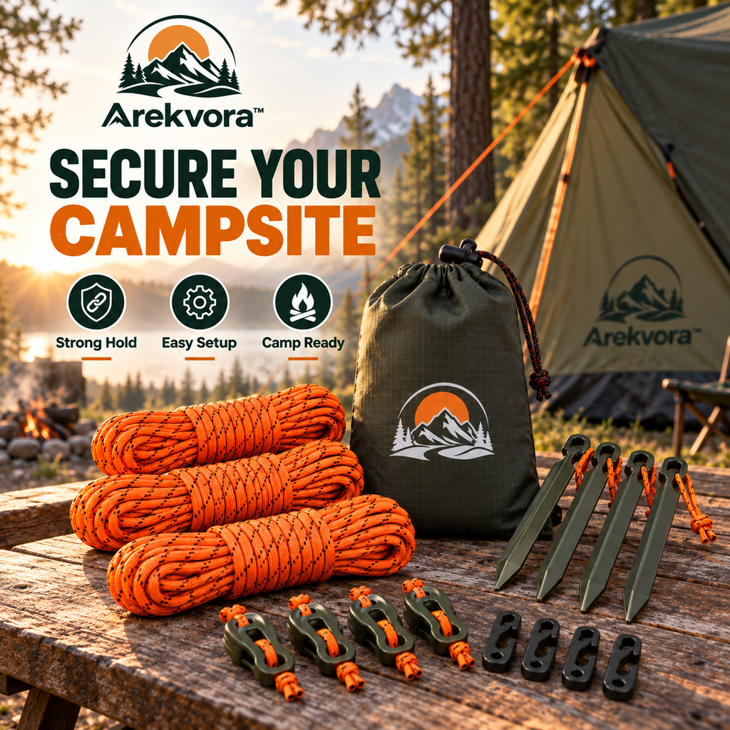 Arekvora™ Multi Purpose Camping Rope Set for Outdoor Use