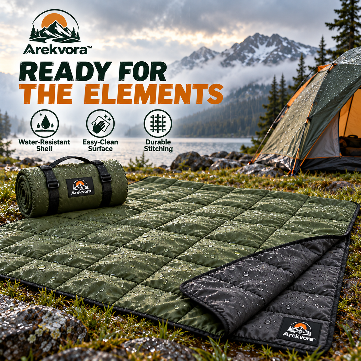 Arekvora™ Waterproof Outdoor Blanket for Camping and Picnic Adventures